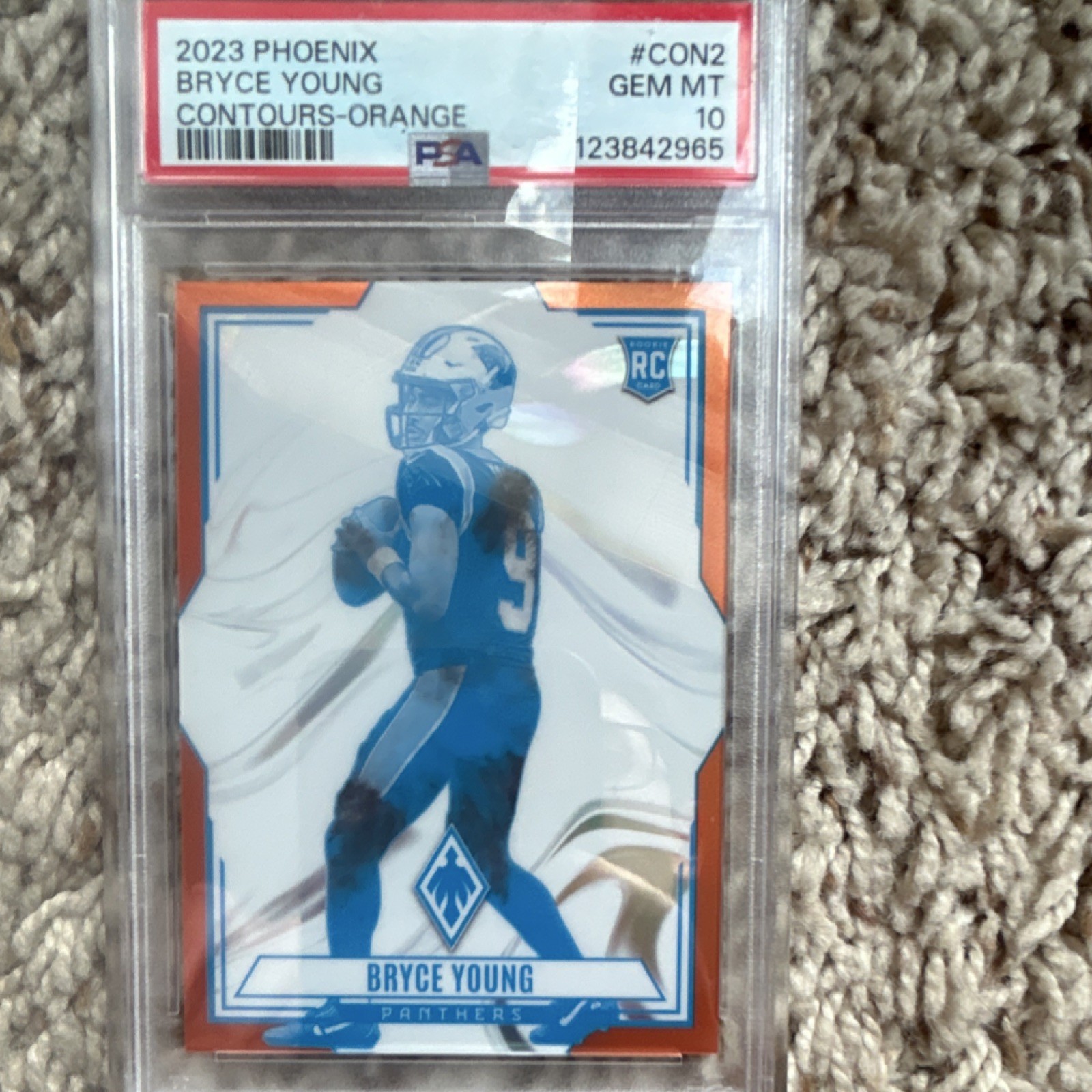 Bryce Young Panini Phoenix Contours #CON2 Orange