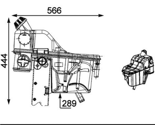 AusgleichsbehäLter KüHlmittel FüR MERCEDES-BENZ Actros MP2 / MP3 Econic SK-image