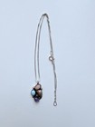 Vintage Navajo Sterling Three Stone Pendant R.B. with 16" Italy SS Chain — photo 6