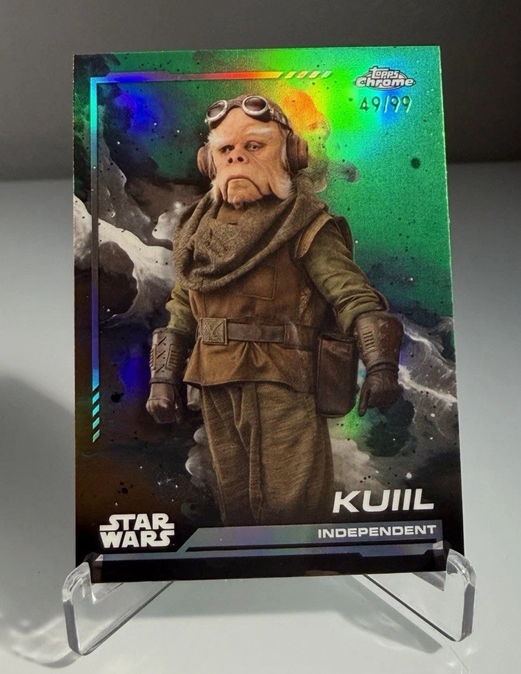 2024 Topps Chrome Star Wars Kashyyyk Green Refractor /99 Kuiil #45
