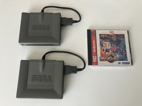 Sega Saturn Bomberman With Two Gray Multitap HSS-0103 Units For 10 Player Game
