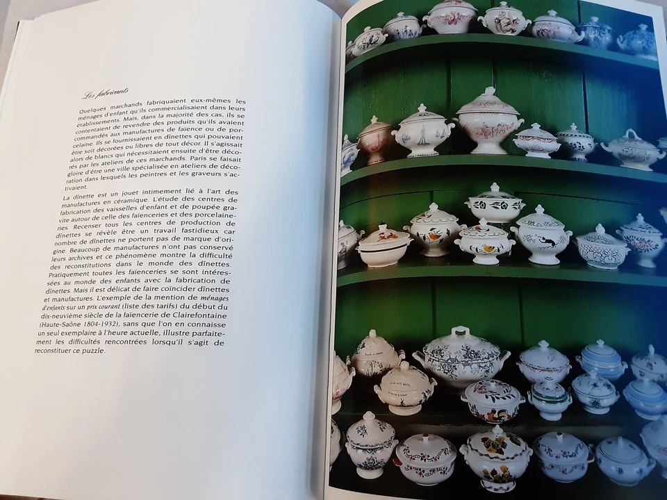 livre de dînettes anciennes merveilleuse dînette faïence jouet ancien cuisinière - Photo 4/4