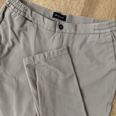 Mr Marvis The Easies Trousers Pants Oysters Grey Men s 38x30 Soft Stretch Knit