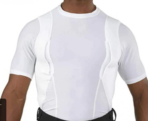 Unisex Lightweight Concealed Holster Tactical High Ammo Short Sleeved T-Shirt - Picture 4 of 15