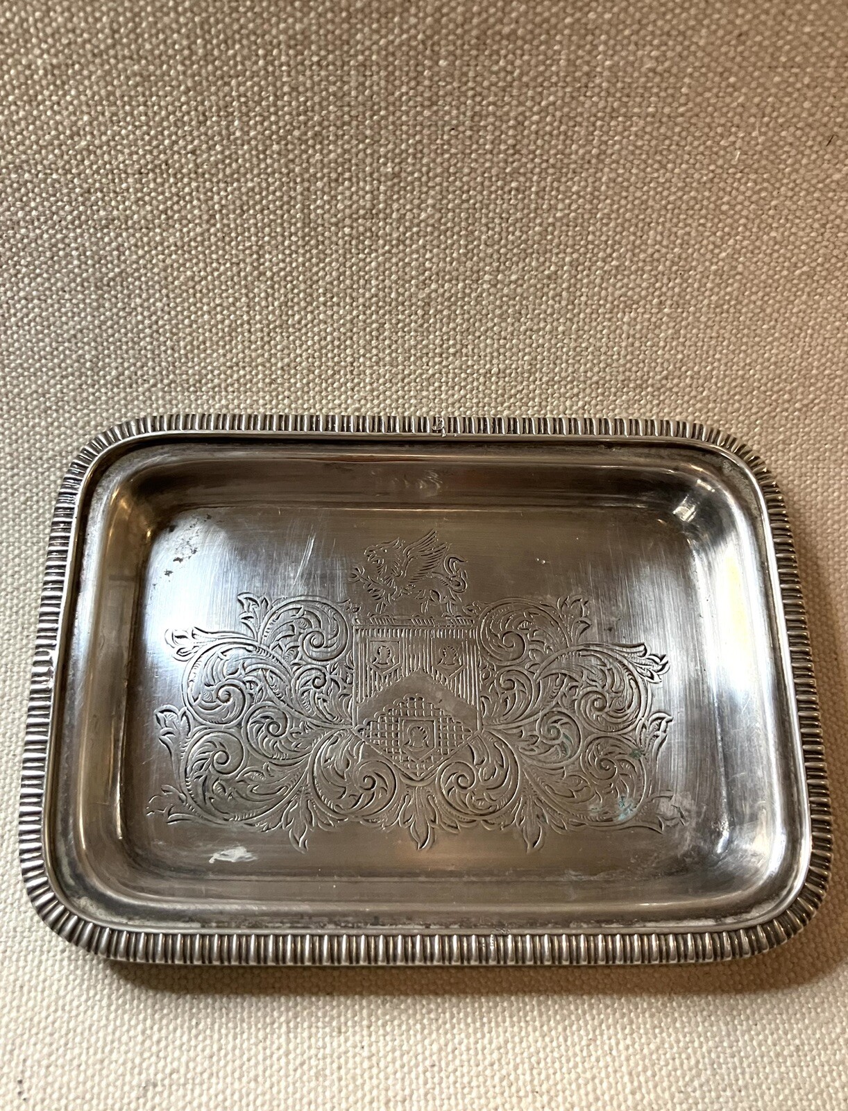 Old Sheffield Reproduction Made In England Small Vanity Tray