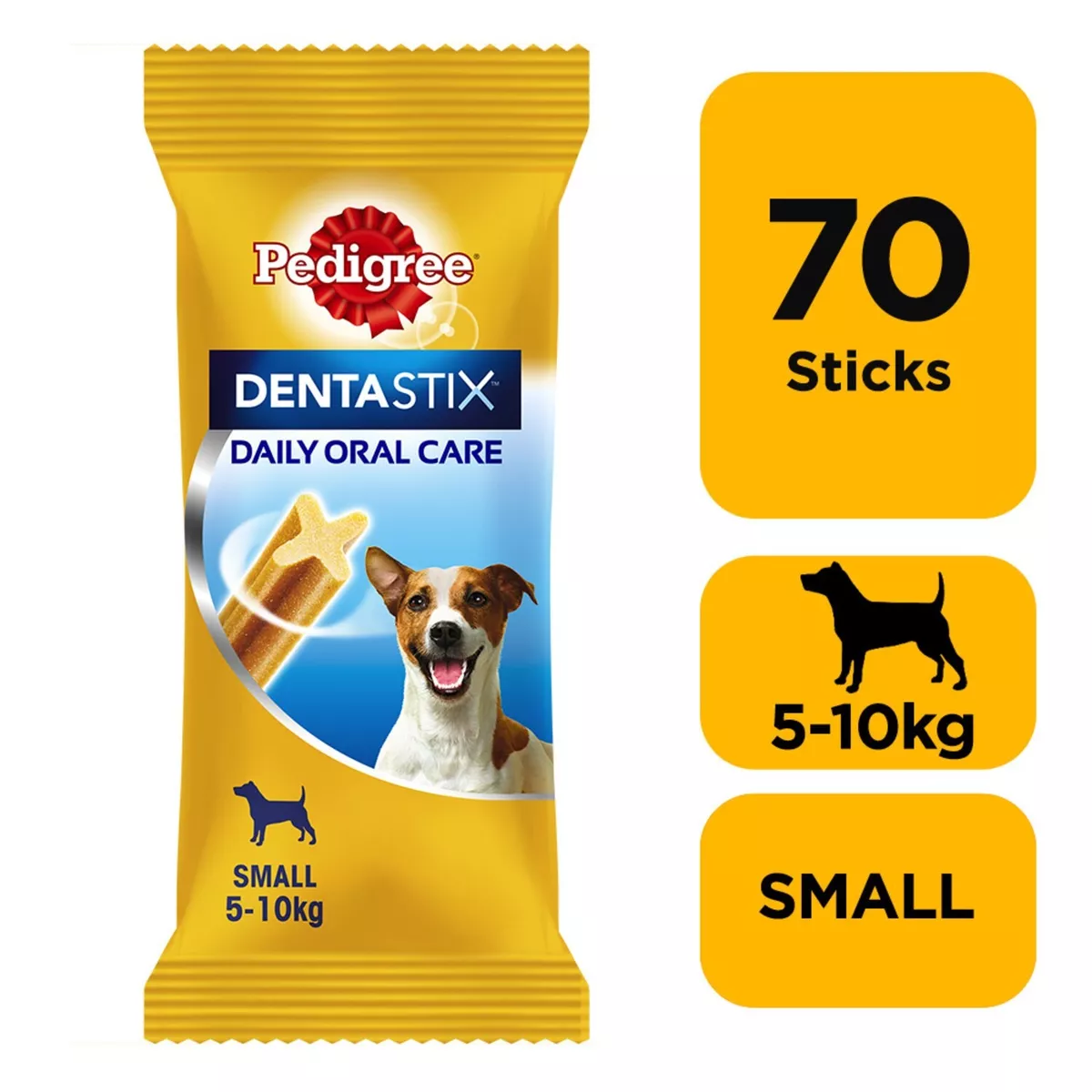 70 Pedigree Dentastix Daily Oral Care Dental Sticks Dog Treats