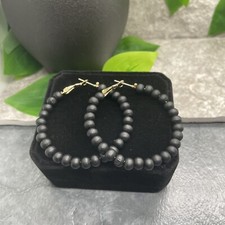 2  Gold-tone Wood Bead Earring Set Boho Retro Drop Dangle New Free Ship A1779