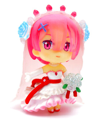 Re:Zero Figure - 2019 Bride Ram - Bandai Wedding Dress Mini 2'' Statue Anime