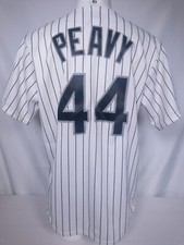 Jake Peavy #44 Chicago White Sox MLB Majestic White Home Jersey Men's LARGE