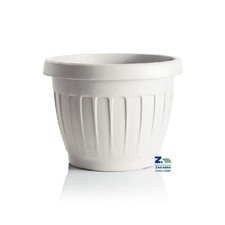 VASO TERRA CM Ø 40X26X30 H PER FIORI E PIANTE IN PLASTICA COLORE BIANCO