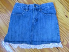 Cute Girls Gap Kids Denim Ruffle Jean Skirt Size 8 Regular