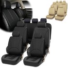 3 Row 7 Seats 2 Row 5-Seats Car Seat Covers Protect SUV Van Full Set PU Leather