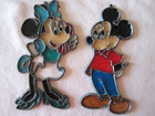 Mickey & Minnie Suncatcher Acrylic Stained Glass Flat Metal Christmas Ornaments — photo 3