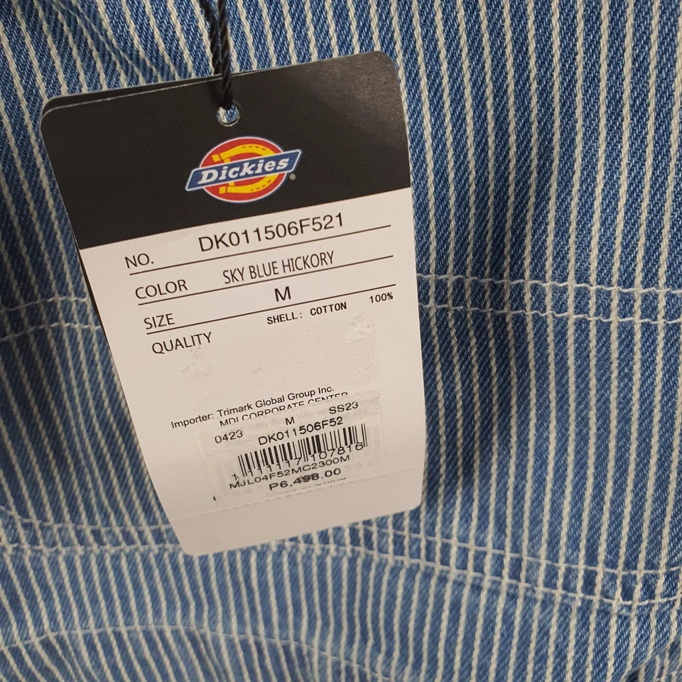 Chaqueta Dickies Para Hombre Mediana Azul Cielo Rayas Nogal Grande Blazer NUEVA 9002 Foto 4 de 4