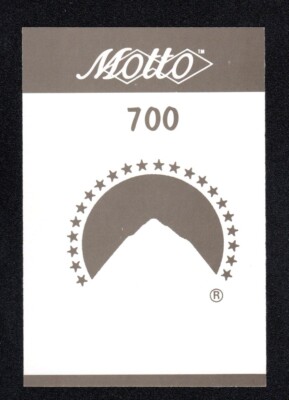 Paramount Pictures Vintage 1987 Motto Game Trivia Card #700