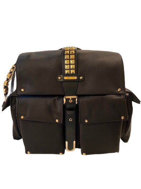 black studded michael kors backpack