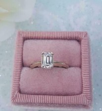 2Ct Emerald Cut Lab-Created Women Wedding Ring In 14K White Gold Plated