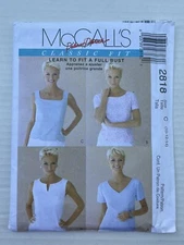 McCall's Patterns M2818 Misses Top Sewing Pattern -  Classic Fit 10-12-14