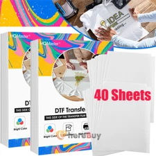 40 DTF Transfer Film - A4(8.3" x 11.8") Clear Sheets for Direct to Film Printing