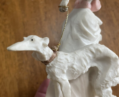 La Verona Collection Gibson Girl/Lady pink walking Borzoi Russian