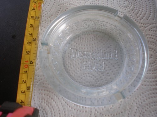 Disneyland Hotel Glass Ashtray 4" Disney 1960s Blue Tint Vintage Collectible - Picture 3 of 5