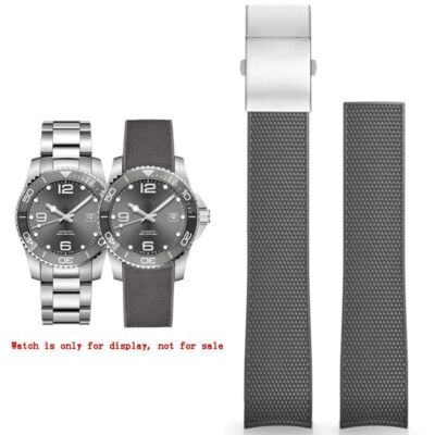Silikon Uhrenarmband passend für Longines Conquest Hydroconquest L3.742/782...