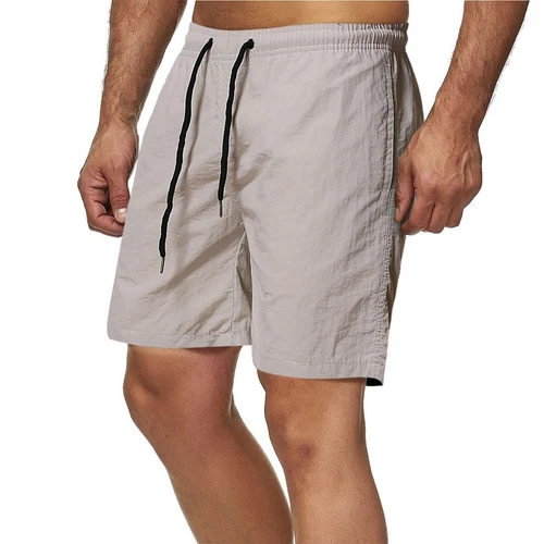 Herren Freizeit Lose Shorts Taschen Kordelzug Einfarbig Strand Basic Shorts - Bild 59 von 64