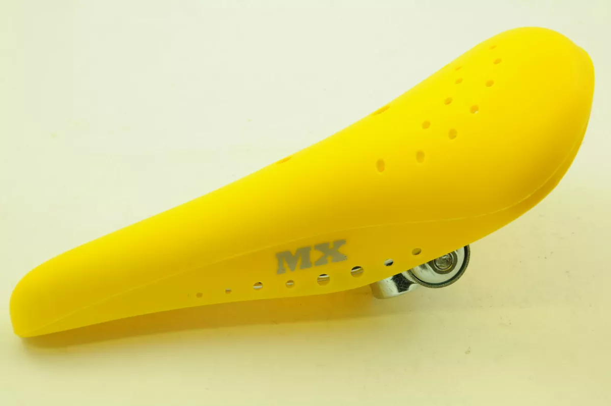 OLD SCHOOL BMX BURNER 80 s VISCOUNT TYPE MX SADDLE YELLOW SEAT