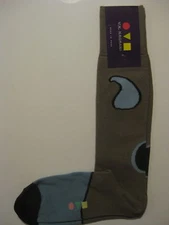 VK Nagrani Men's Luxury Socks Over The Calf One Size Fits Most Beige 027