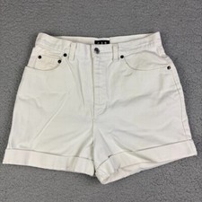 Vintage Gap High Rise White Denim Shorts Sz 8 Cuffed Made in USA size W29xL3.5