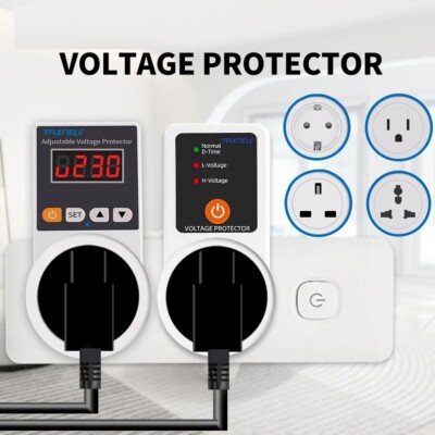 Automatic Voltage Protector Socket Adjustable Power Surge Plug Refrigerator Kit