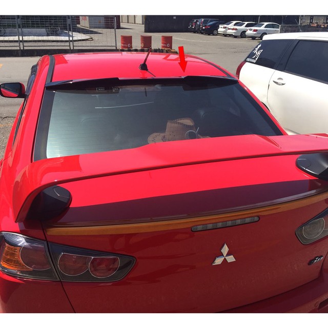 Carbon For 20082015 Mitsubishi Lancer EVO X 10 Rear V Type Roof