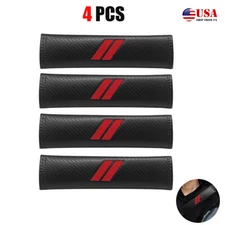 4pcs Red Car Safety Seat Belt Shoulder Pad Cover Cushion Comfortable for Dodge
