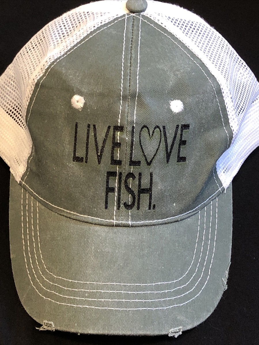 NEW Live Love Fish Fishing Glitter Woman display picture 1