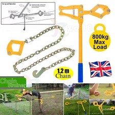 Chain Strainer Monkey Cattle Wire Fence Pull Puller Stretcher Tensioner Tool UK