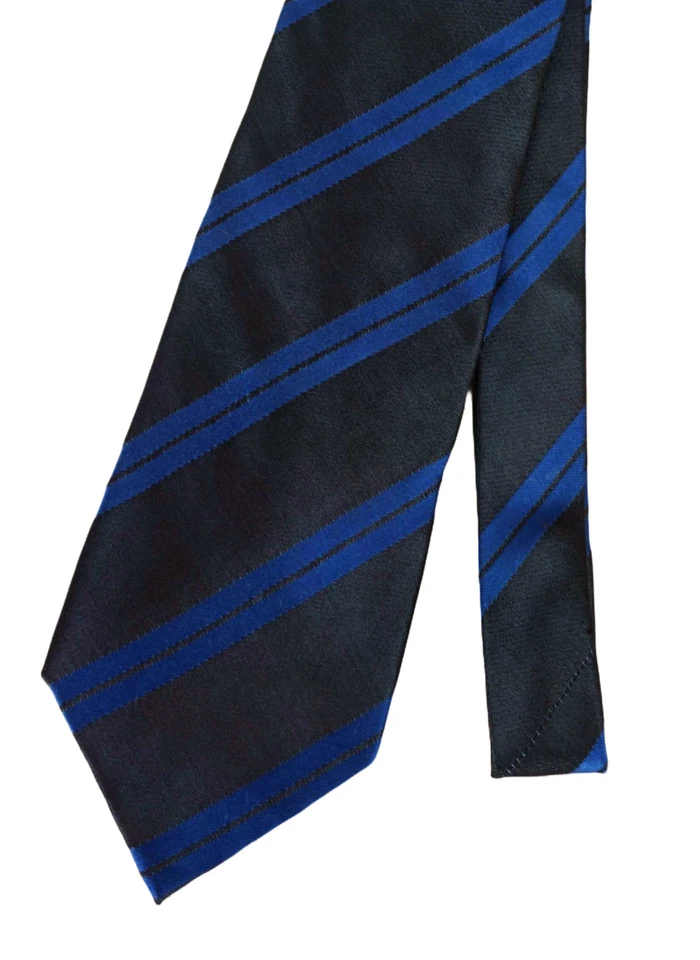 Corbata de seda a rayas vintage/nueva ETRO azul regimiento Foto 3 de 4