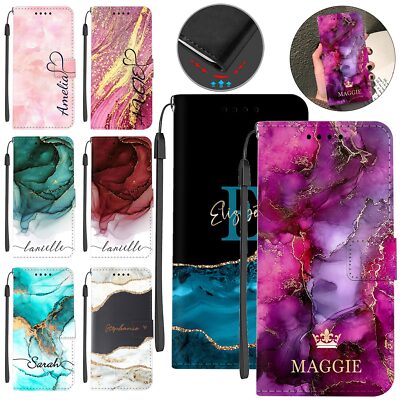For Samsung Galaxy A14 5G A35 A25 A54 A55 Personalised Leather Wallet Case Cover