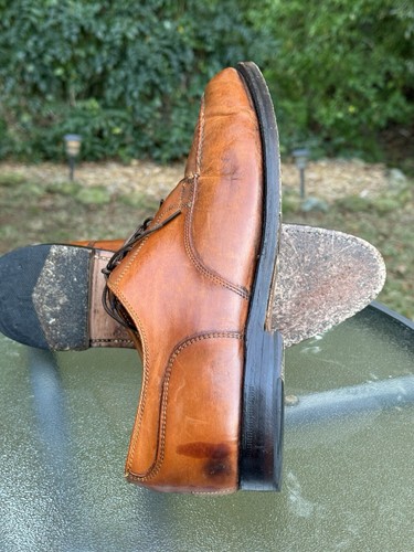 Alden Norwegian Split Toe Burnished Tan Calf 962 Oxfords Men’s Size 10 RESOLED - Picture 14 of 16