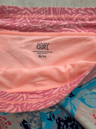 Athleta Girl Shorts XL (14) Colorful Lined Nylon Spandex Blend - Picture 2 of 3