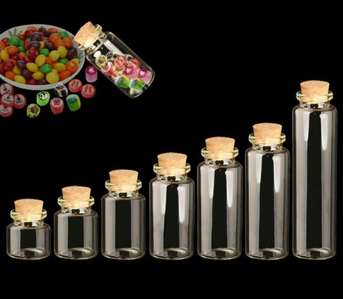 22 mm/24 mm/30 mm niedliche Klarglasflaschen mit Korken, leere Gewürzflaschen - Bild 1 von 9