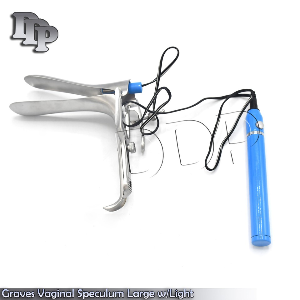 1-GRAVES SPECULUM LARGE,W/LIGHT SOURCE,SURGICAL,OB/GYN | eBay