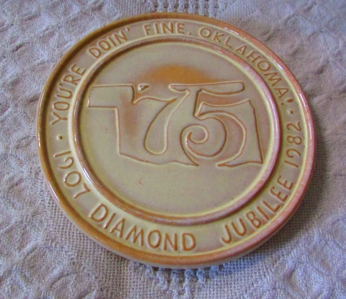 Frankoma Oklahoma 75th Diamond Jubilee Plate