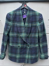 Purple Label Ralph Lauren Wool Cashmere Blackwatch Suit Jacket Blazer Sz 38S