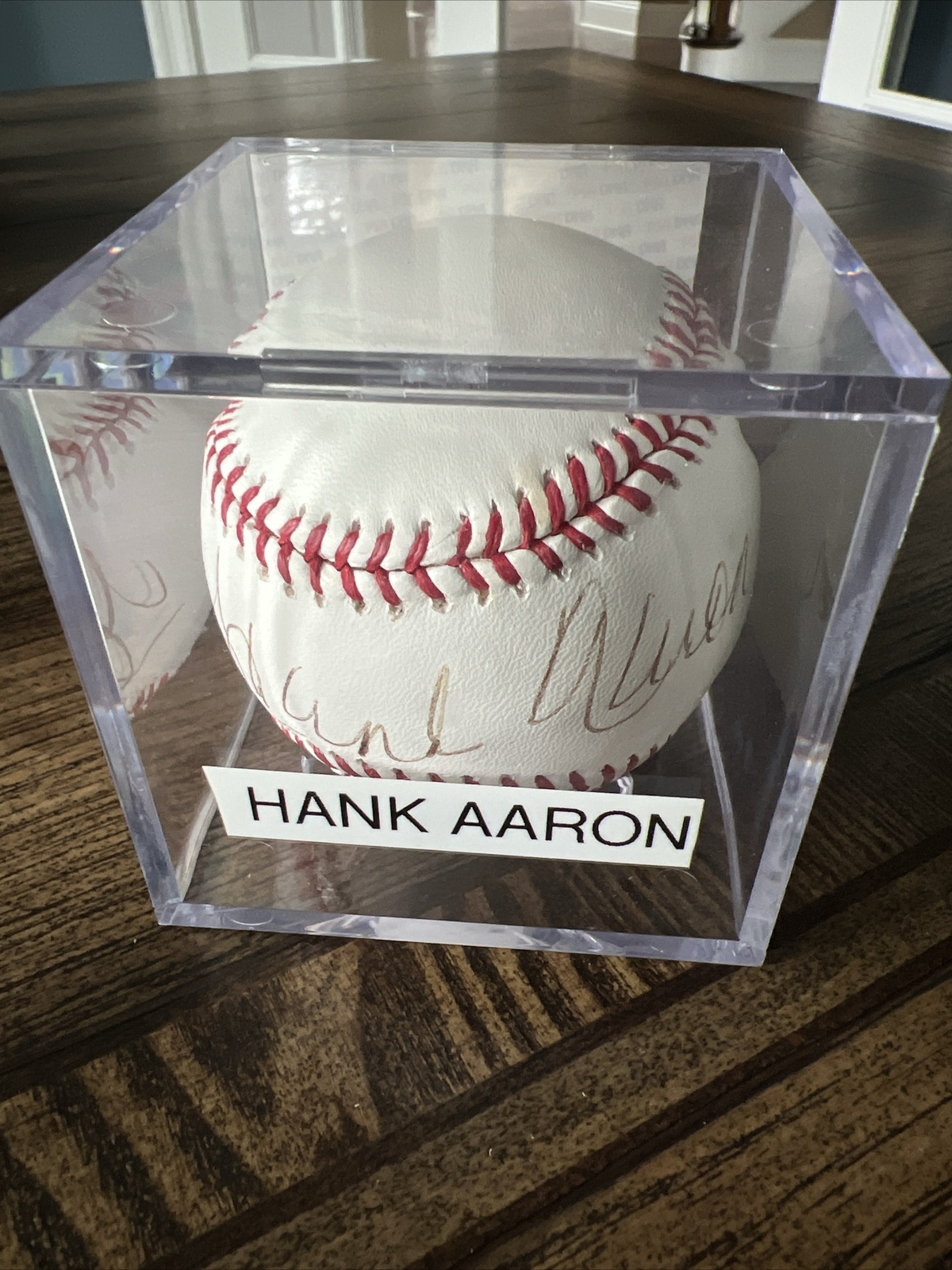 Hank Aaron Autographed Signed Baseball PSA DNA 