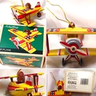 SCHYLLING BI-PLANE TIN TOY ORNAMENT COLLECTOR SERIES 1995 WITH BOX