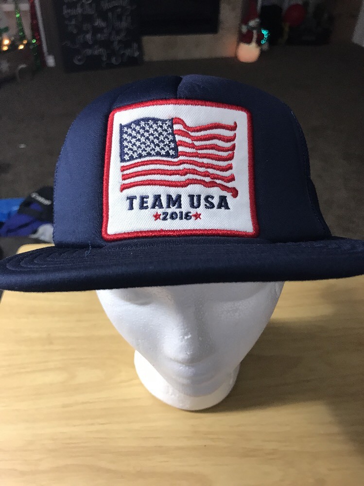 Team USA 2016 Olympics American Flag Mesh Snapback Trucker Cap