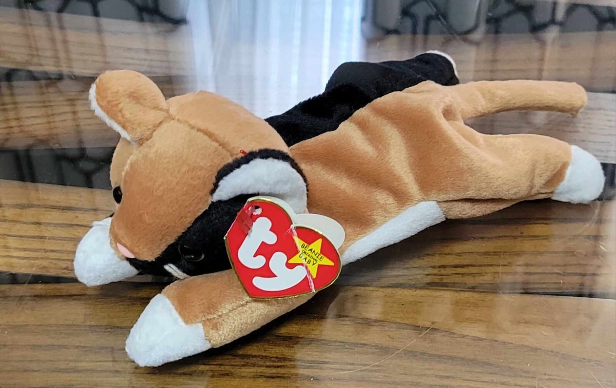 Ty Beanie Baby Chip the Cat Retired RARE Errors Mint 1996