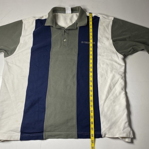 Vintage Columbia Men's XL Short Sleeve Striped Polo Color Block Shirt - Picture 17 of 24