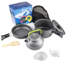 Camping Cookware Mess Kit for Backpacking Gear – Camping Cooking Set
