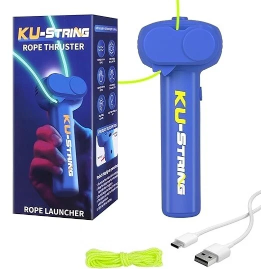 6 piezas Lazo Cuerda Tirador Lazo Juguete Portátil Cremallera Cuerda Lanzador Hélice Juguete Foto 4 de 4